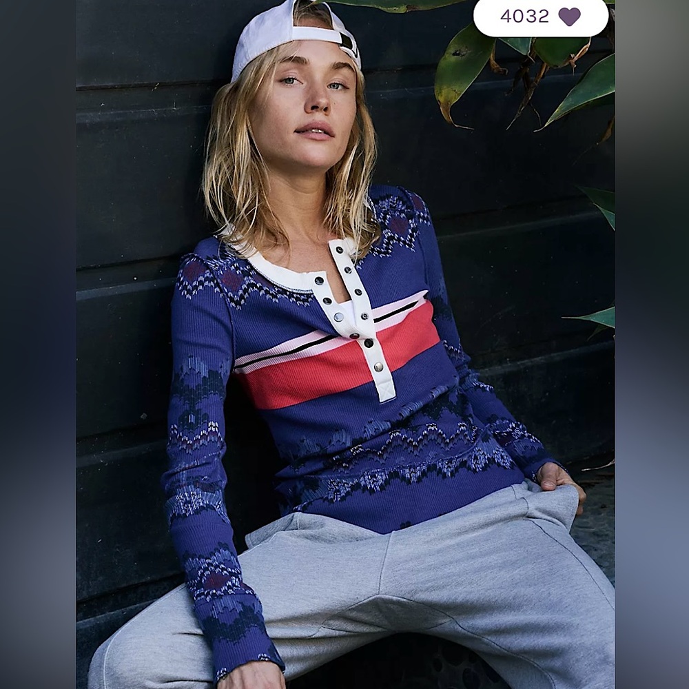 NEW Free People Movement Rally Printed Layer Long Sleeve - Picture 13 of 13